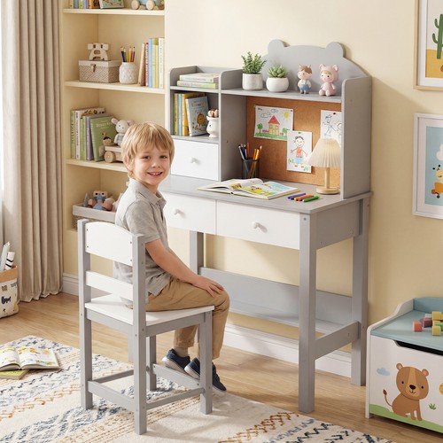 Wooden children study - wooden, table