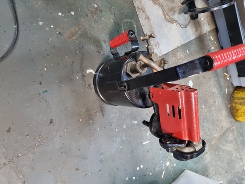 Vintage industrial hand held - hand,