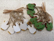 12 x Hand Painted Wooden