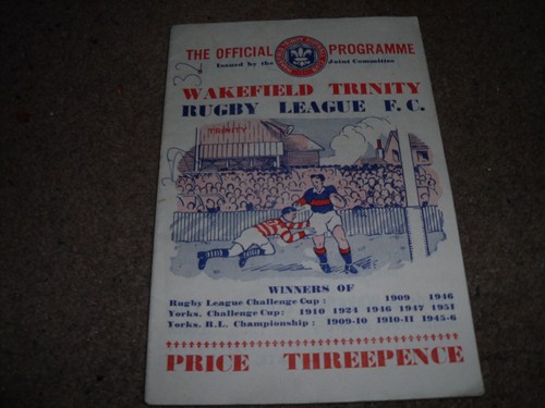 Vintage rugby league programme - rugby,