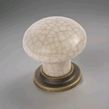 35mm Carlisle  Porcelain crackled glaze mushroom knob (ftd630afbic)