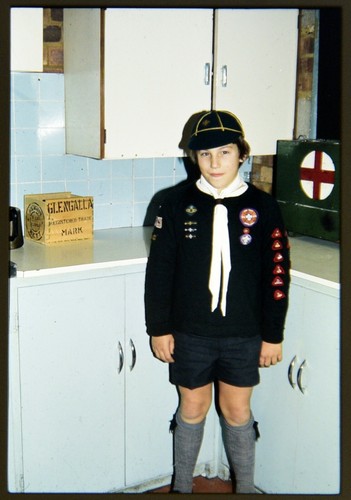 35mm old slide cub boy - cub, scout