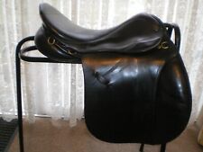 Farrington VSD Black 17" saddle (wide), fitted with Flair Air Bags and carrier