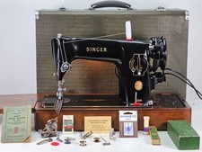 Stunning 1954 Singer 201K Sewing Machine, Serviced, for Leather, Canvas, Fabric