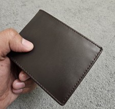Real Leather Brown Men Wallet Smart Mini Travell Credit Card Holder ID holder