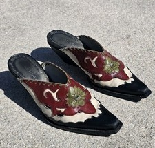 Vintage BCBG Western Mules