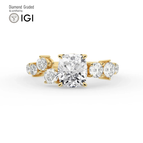 Cushion diamond engagement - cushion,
