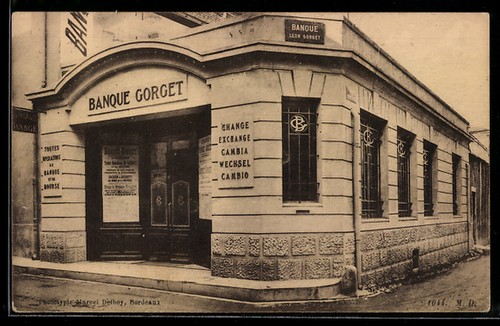 Old postcard lourdes banque - postcard,