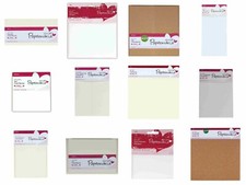 Papermania Card Envelope Packs White Cream Brown Pearl Trifold Scalloped Choose