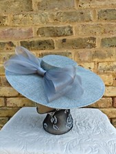 grey large fascinator