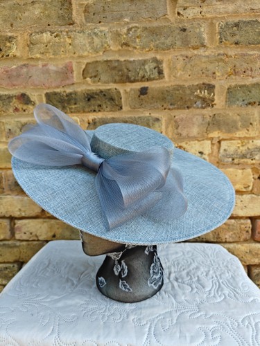 Grey large fascinator - grey,