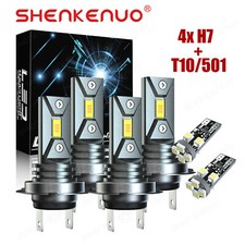 FOR VW Golf MK5 Headlight Bulbs Xenon Led White Sidelight Light High Low Main 6x