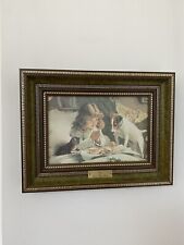 Vintage Reproduction Framed Print Suspense By Charles Burton Barber Westbury Col