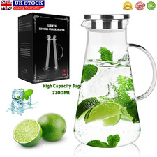 2.2L Glass Water Jug Pitcher