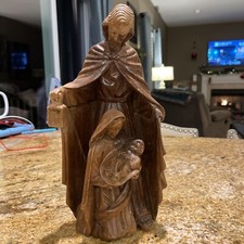 12" Wood Antique Hand Carved