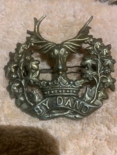 Gordon Highlanders WW2 Military Cap Badge 6.5cm x 6.5cm Scottish Regiments