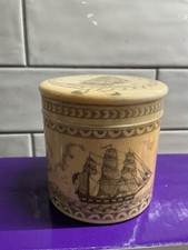 Antique jar with nautical
