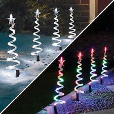 Christmas Xmas Spiral LED Pathway Finder Tree Lights Garden Outdoor Decoration