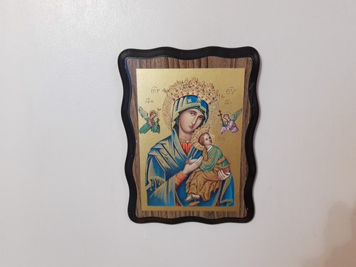 Wood icon holy mother and - holy,