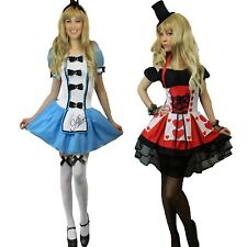 Alice in Wonderland Fancy Dress Costume Women Queen Hearts Size 6-22 Book Day