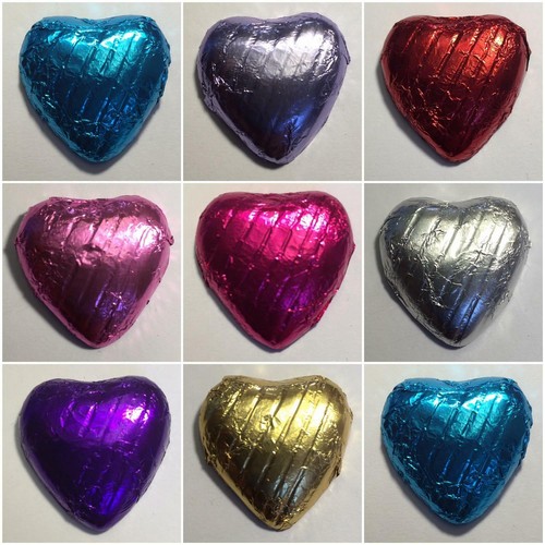 Chocolate love hearts foil - hearts,
