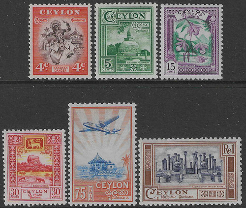 Ceylon 1950 set 413 mh - 1950, sg