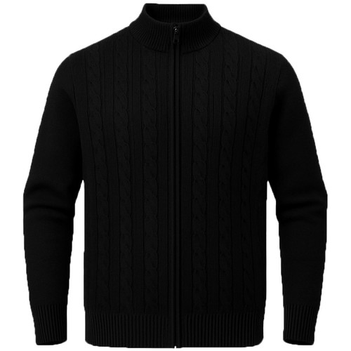 Mens zip cardigan cable - mens, up