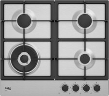 Beko HIAW64225SX Built In 58cm 4 Burners Stainless Steel Gas Hob