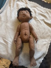 Handmade Cloth Body Rag Doll Jointed Arms And Legs Posable African Baby Doll 22”
