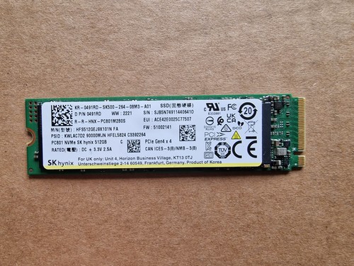 Hynix pc801 nvme 512gb - sk, m.2