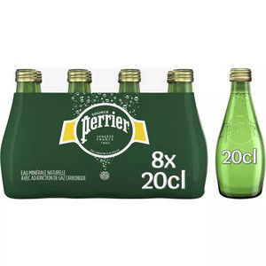 Perrier mineral water - perrier, (glass