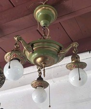 Antique 3 Lights Brass  Pan