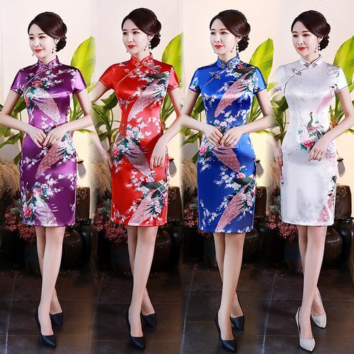 Women summer ice silk - silk, qipao