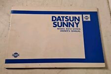 Datsun Nissan B310 Sunny Owners Manual Published 1980