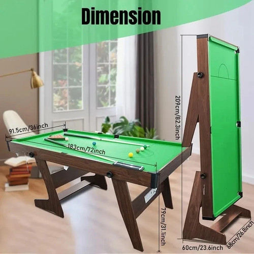 6ft foldable snooker pool - 6ft,