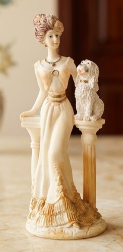Vintage elegant lady with dog - vintage,