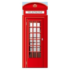 2 Pcs Telephone Box Stickers