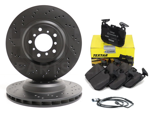 Front drilled brake discs - drilled,