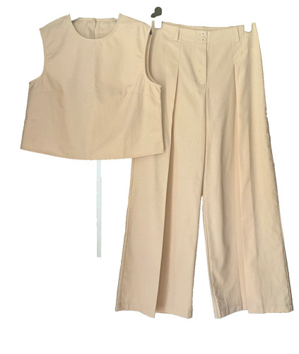 100 linen cream - cream, co-ord