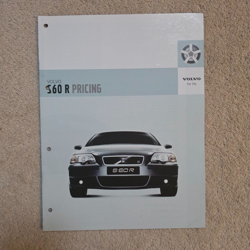 Volvo s60 pricing list inc - s60, r