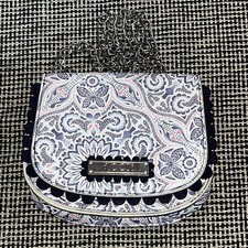 Floozie Patterned Blue Satchel Bag Crossbody 