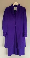 Presen Purple Shift Dress & Jacket UK 10 Mother of the Bride Winter Wedding