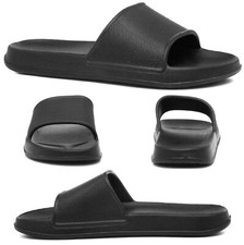 MENS SUMMER FLIP FLOPS SLIP ON SLIDERS SANDALS SHOWER BEACH GYM MULES POOL NEW