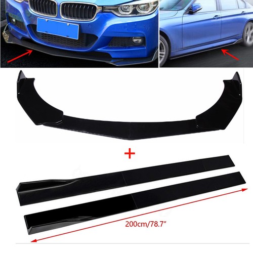Glossy black car front - black,