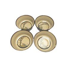 Denby Savoy Handcrafted Cereal Bowls X4 Brown 5.25 Inches  Chateau Collection