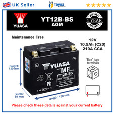 Genuine Yuasa YT12B-BS High