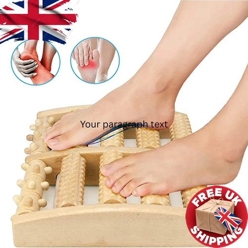 Wooden foot massager roller - wooden,
