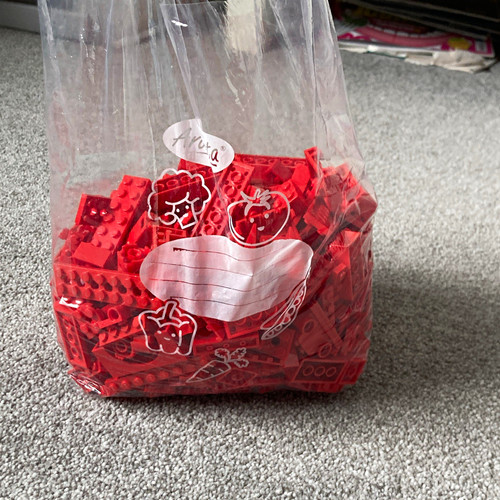Lego red bulk lot - bricks, &