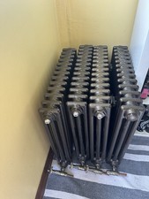 Revive Hammered Gold Radiator +Antique Brass Gothic Valve Set & Feet 3 Available