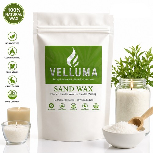 Pearled candle sand wax - candle,